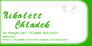 nikolett chladek business card